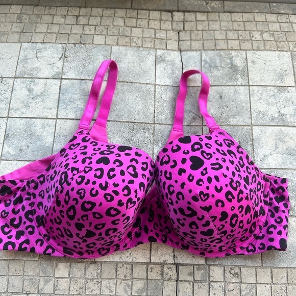 Torrid Curve Other - Torrid Cirve Pink Leopard Print underwire lightly lined t-shirt Bra 42C, #18